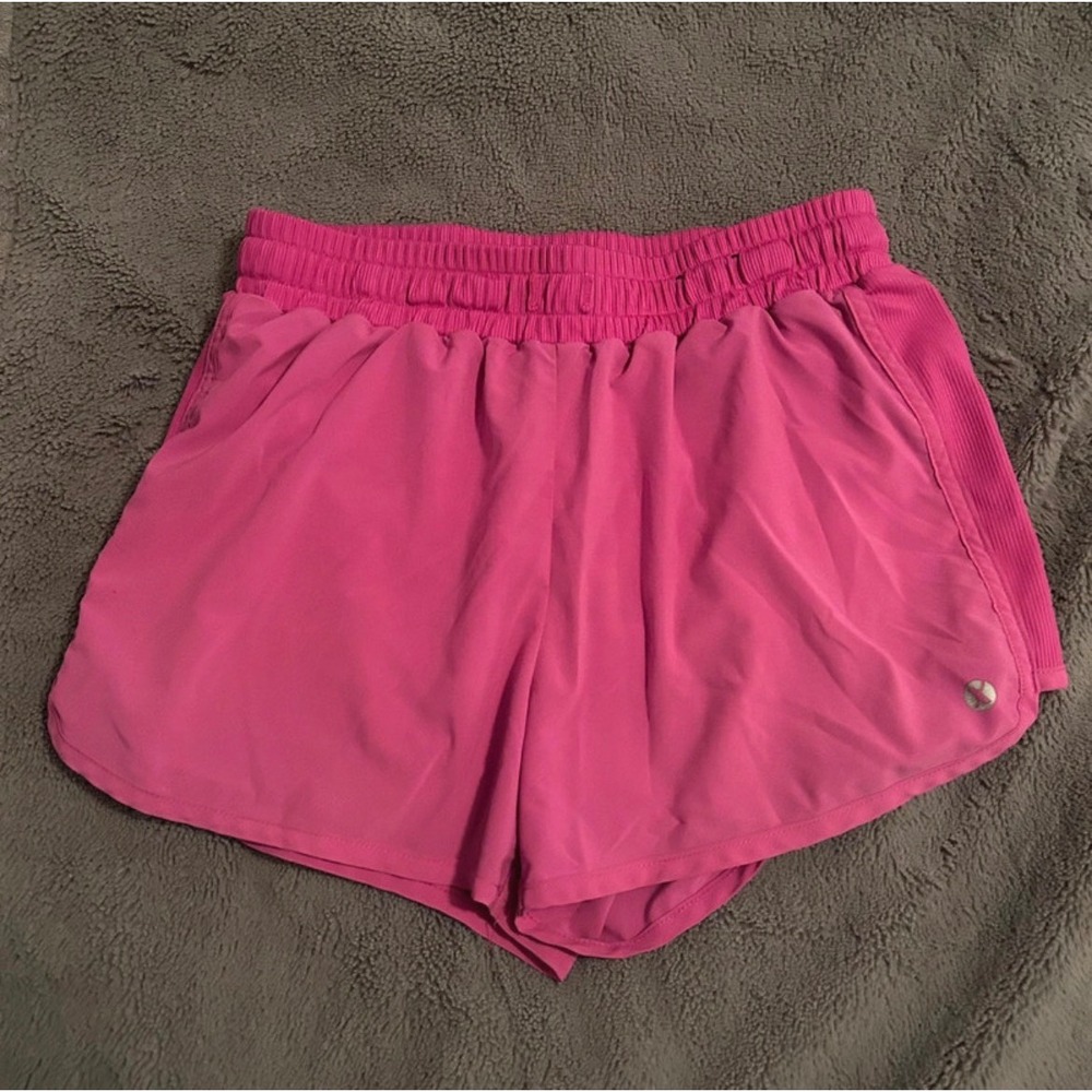 Xersion Girls Pink Active Running Shorts Size M 10/12 Elastic Waist Liner